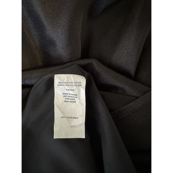Birdy Grey Women's Size S Black Midi Slip Dress Satin Formal Lined - Picture 7 of 11